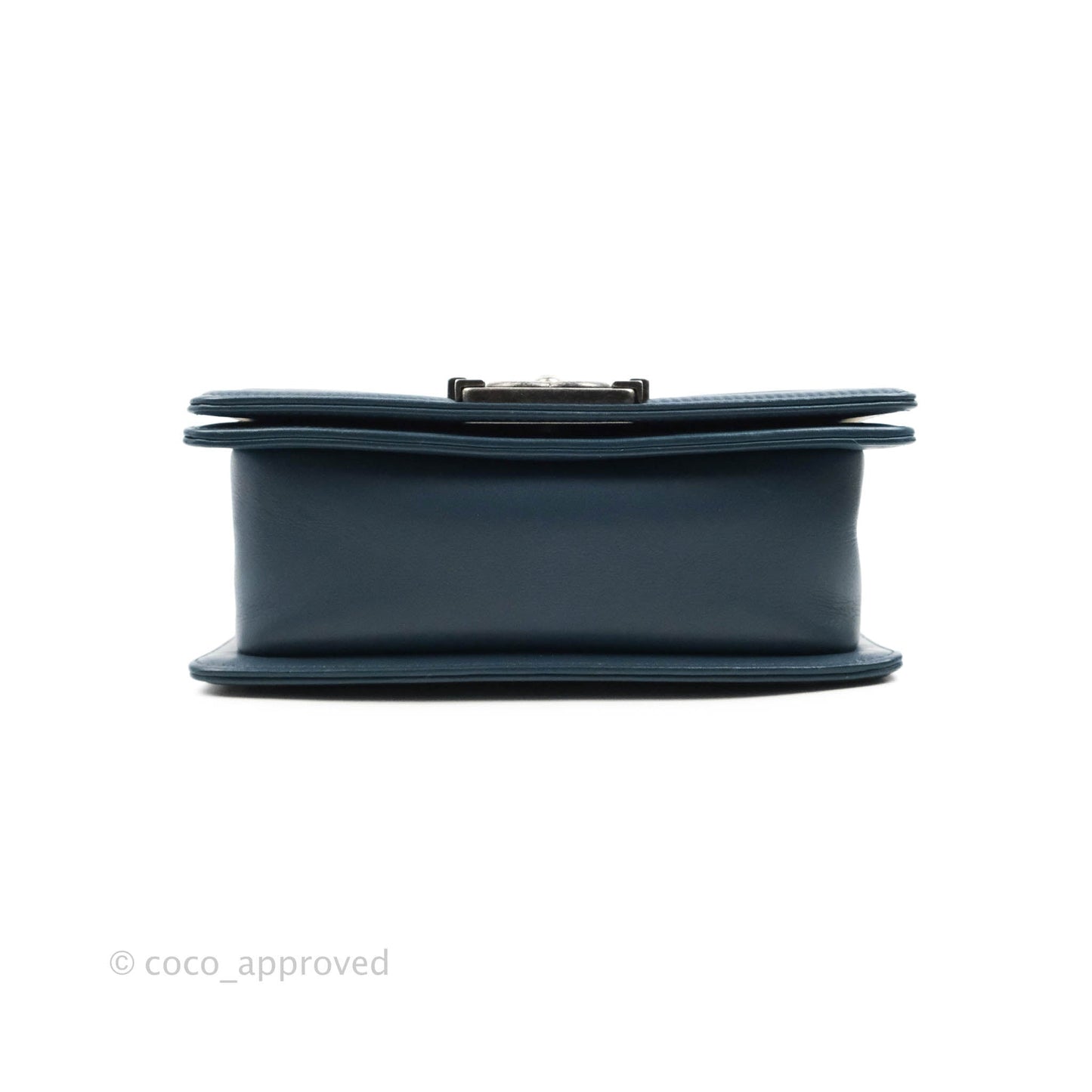 Chanel Boy Small Navy Calfskin Ruthenium Hardware