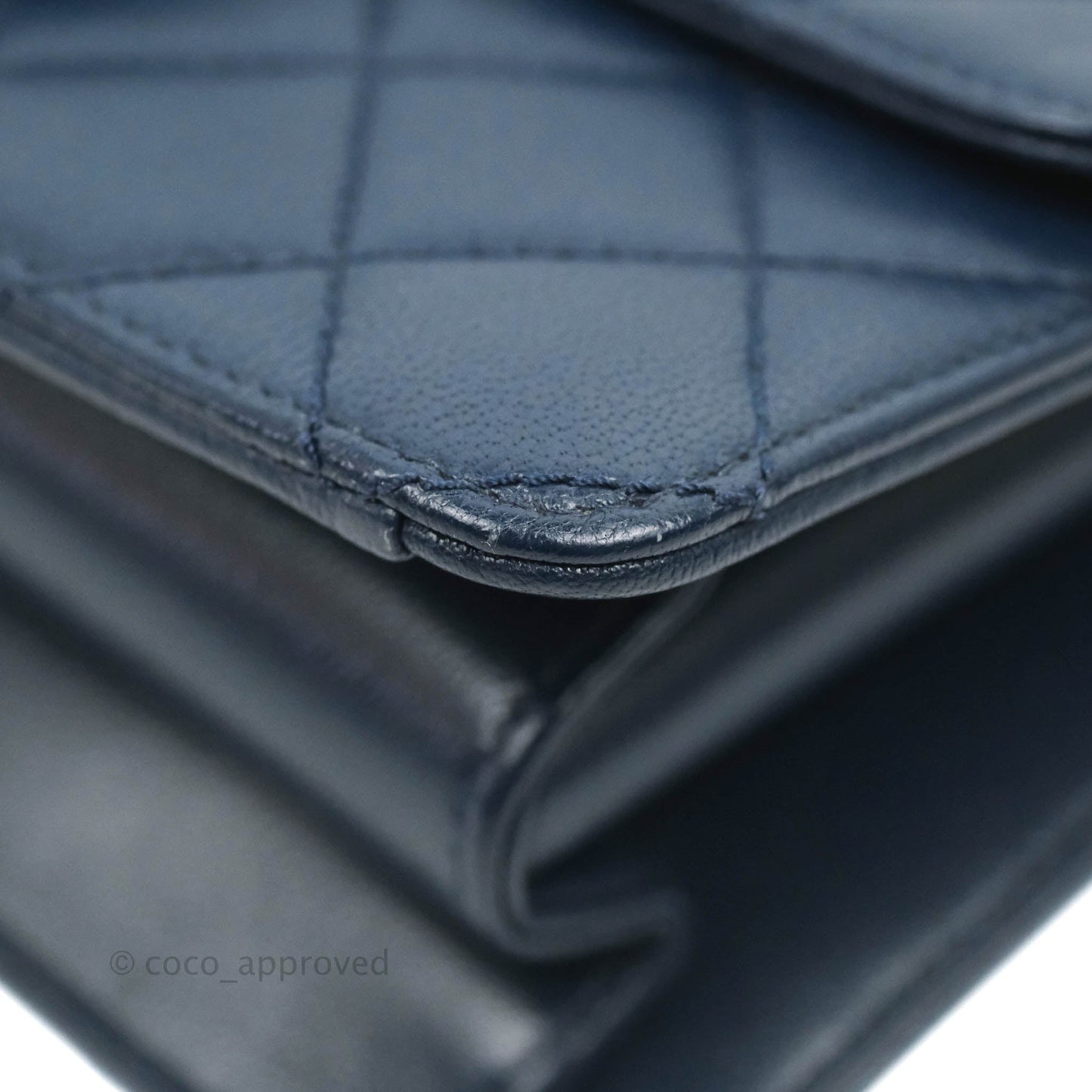 Chanel Beauty Lock Flap Bag Navy Sheepskin Aged Gold Hardware