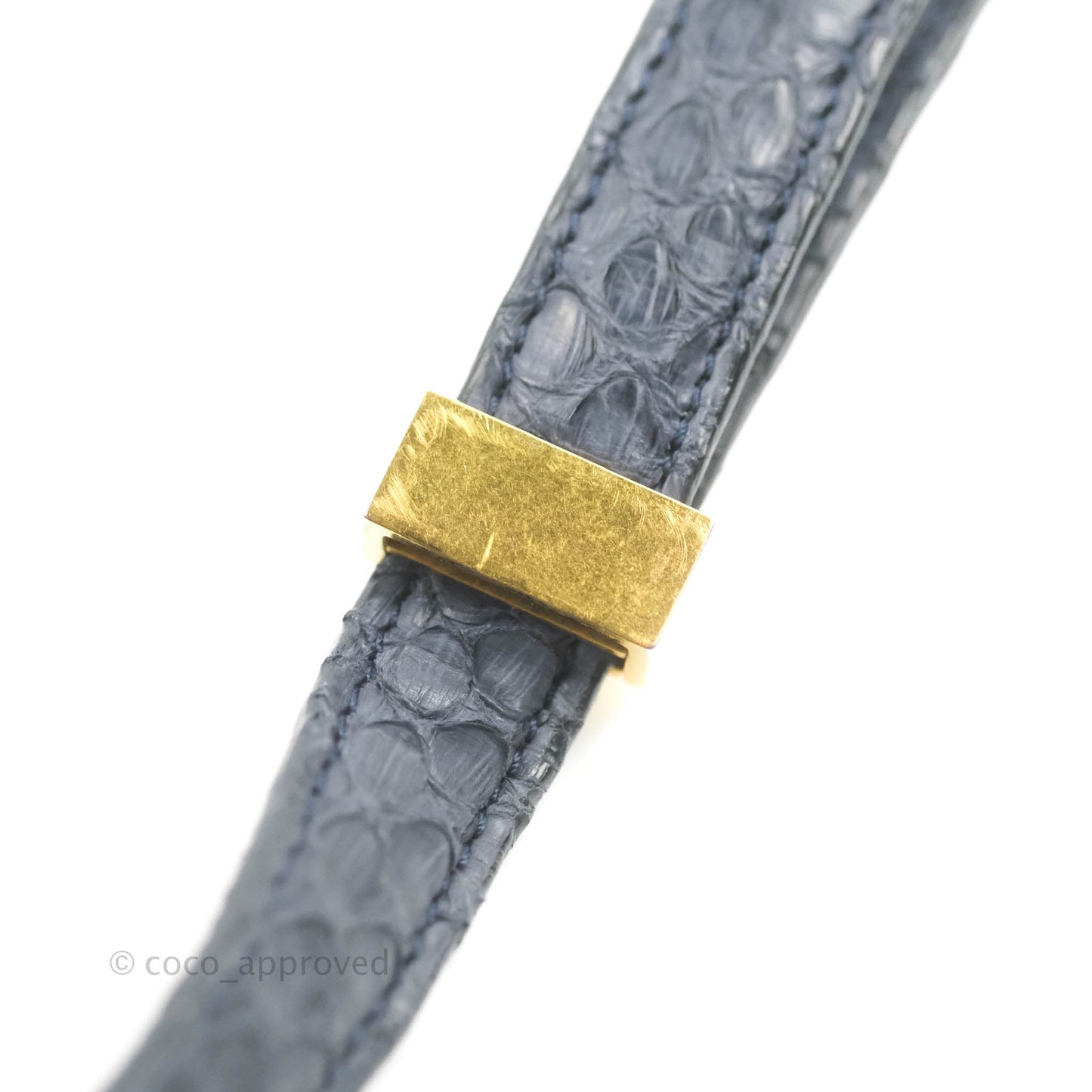 Celine Medium Classic Box Flap Grey Blue Python Gold Hardware