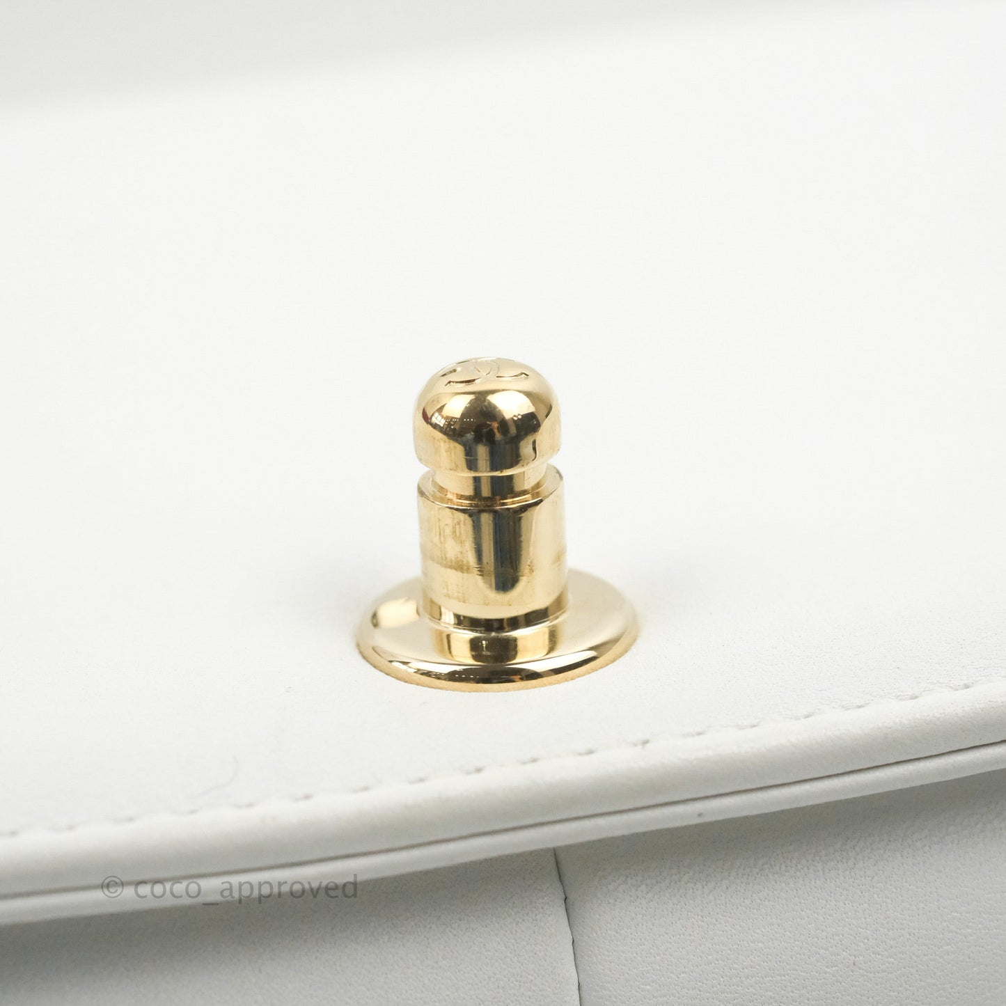 Chanel Quilted Medium Boy White Calfskin Gold Hardware