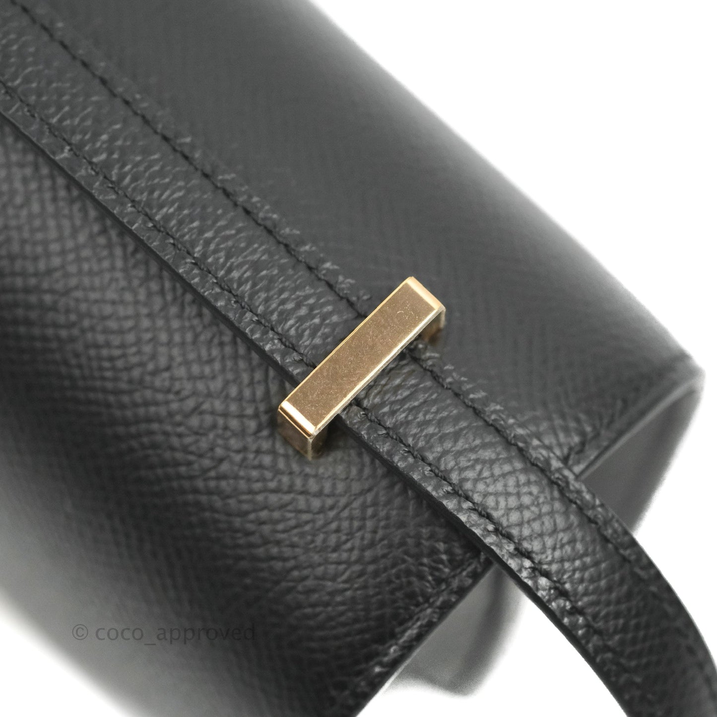 Hermès Constance Mini 18cm Black Epsom Rose Gold Hardware