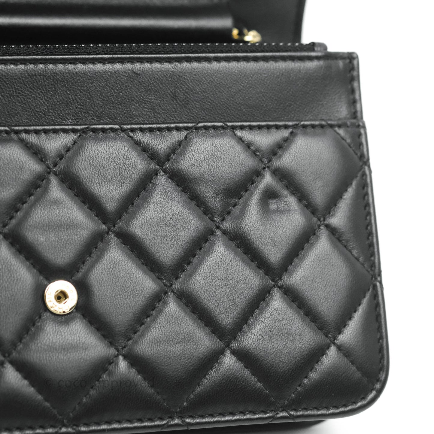 Chanel Boy Wallet on Chain WOC Black Lambskin Gold Hardware