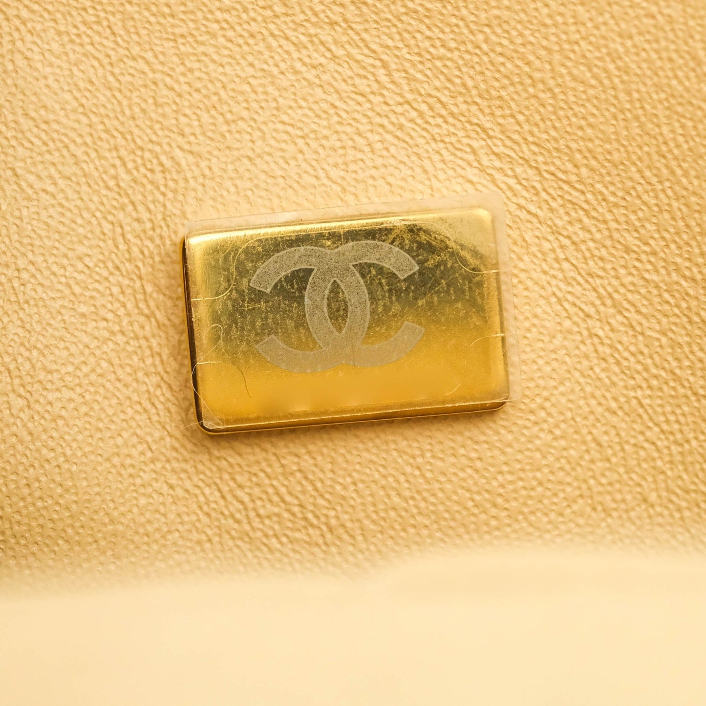 Chanel Small Classic Quilted Flap Beige Caviar Gold Hardware