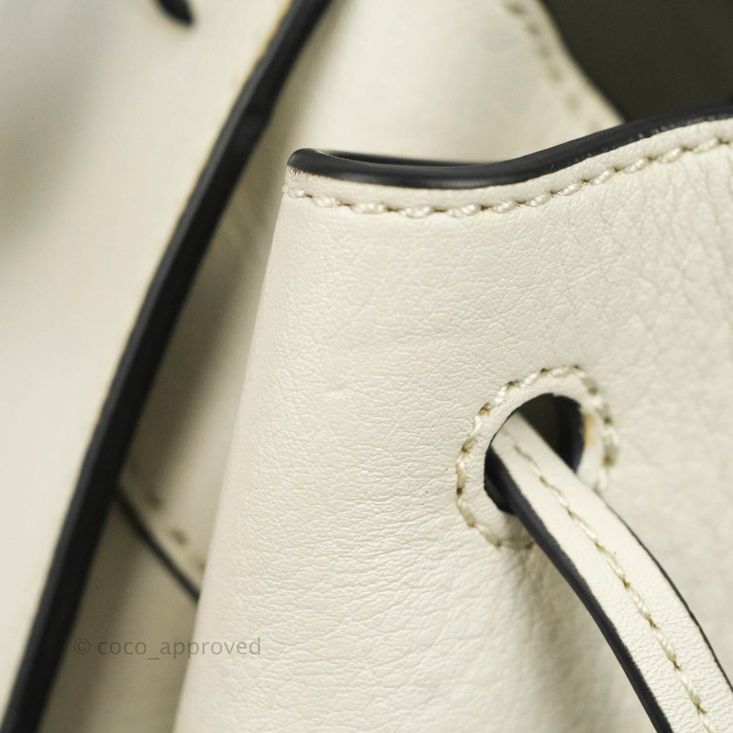 Loewe Mini Hammock Drawstring White Calfskin
