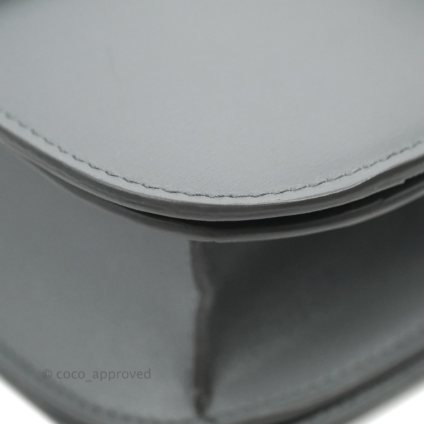Celine Medium Classic Box Flap Grey Calfskin
