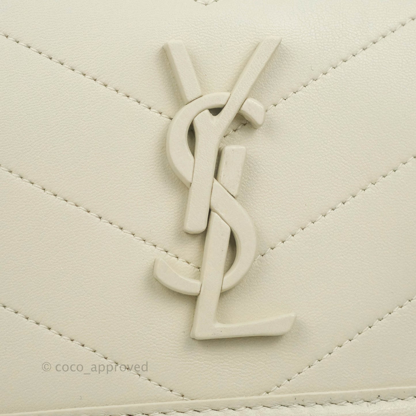 Saint Laurent Niki Baby Chain Bag Blanc Vintage Lambskin Gold Hardware