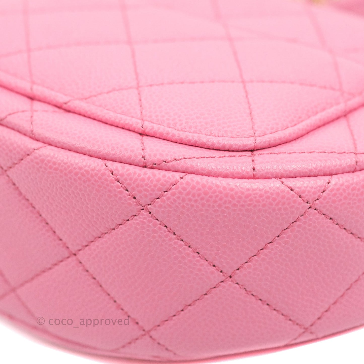 Chanel Mini Messenger Pink Caviar Bag 23P