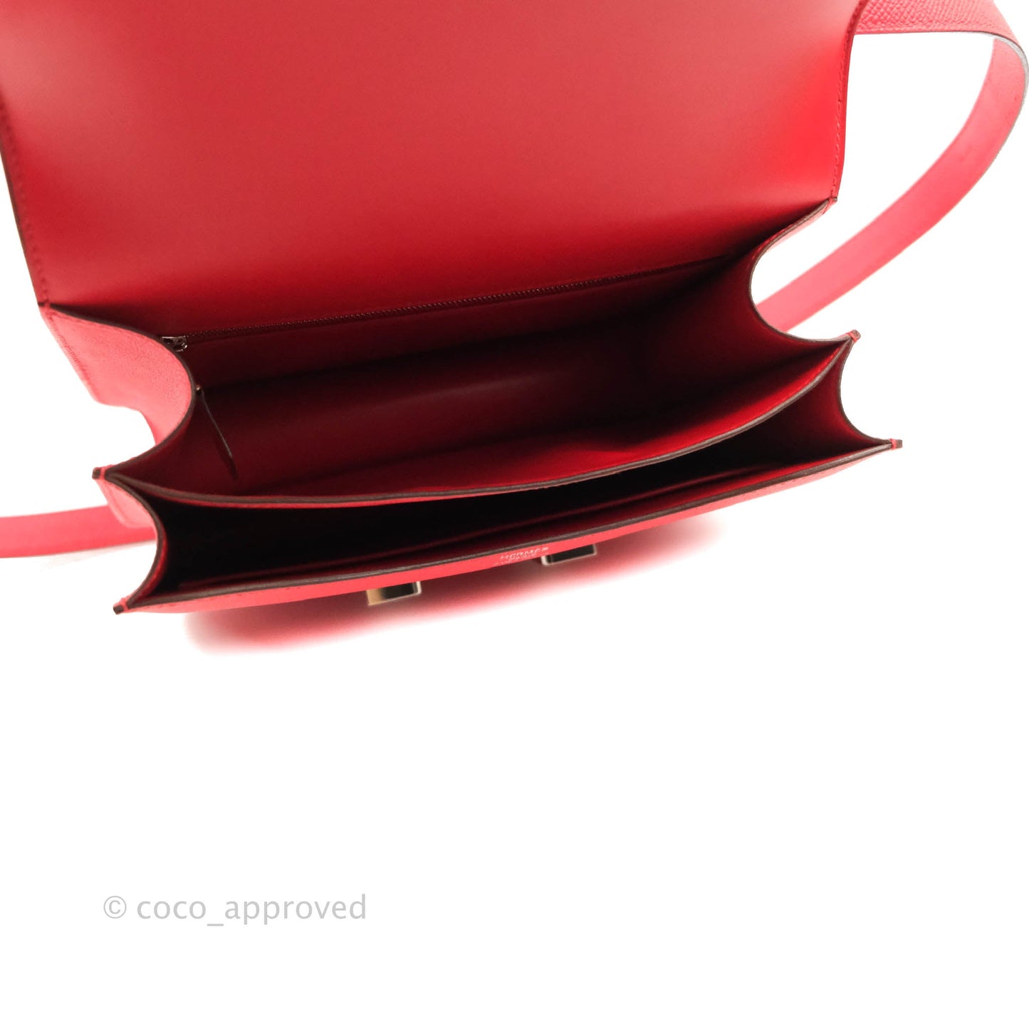 Hermès Constance 24 Rouge De Coeur Veau Epsom Palladium Hardware