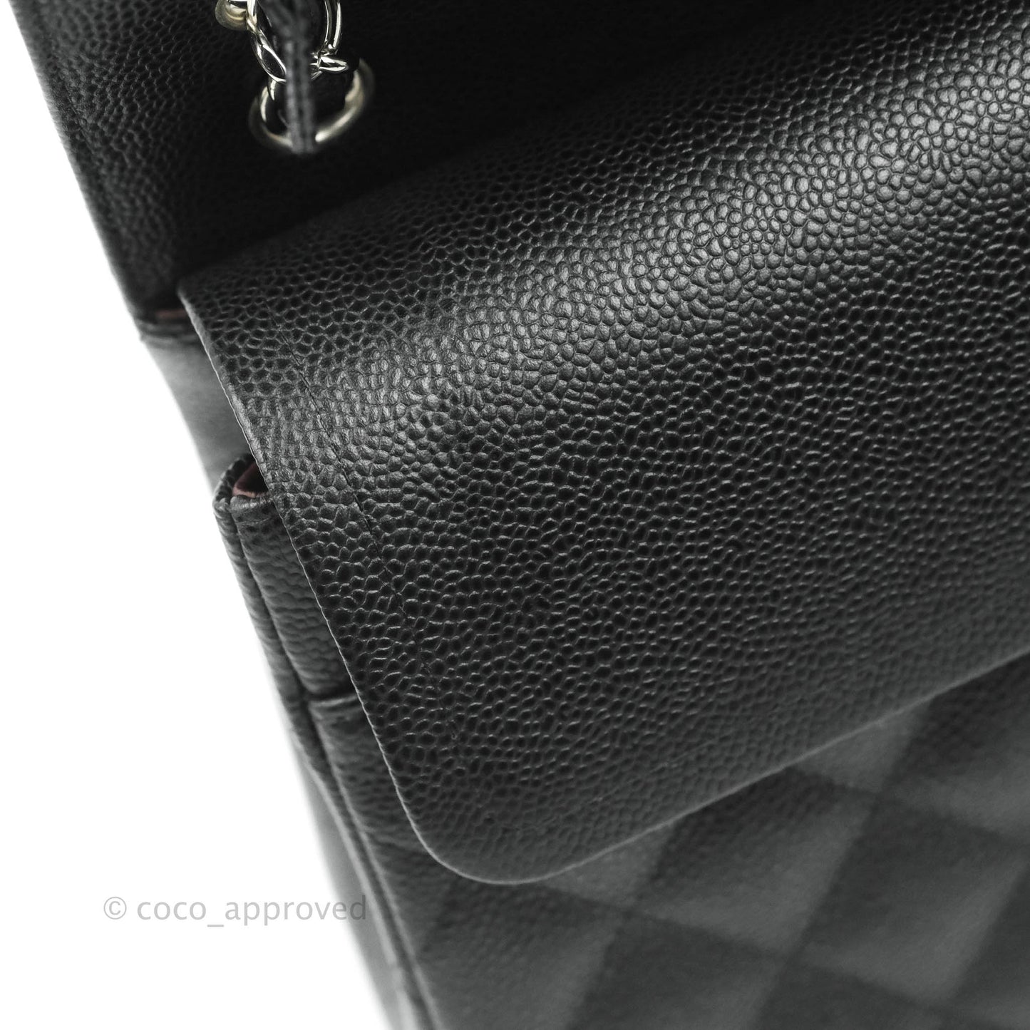 Chanel Jumbo Double Flap Black Caviar Silver Hardware⁣⁣