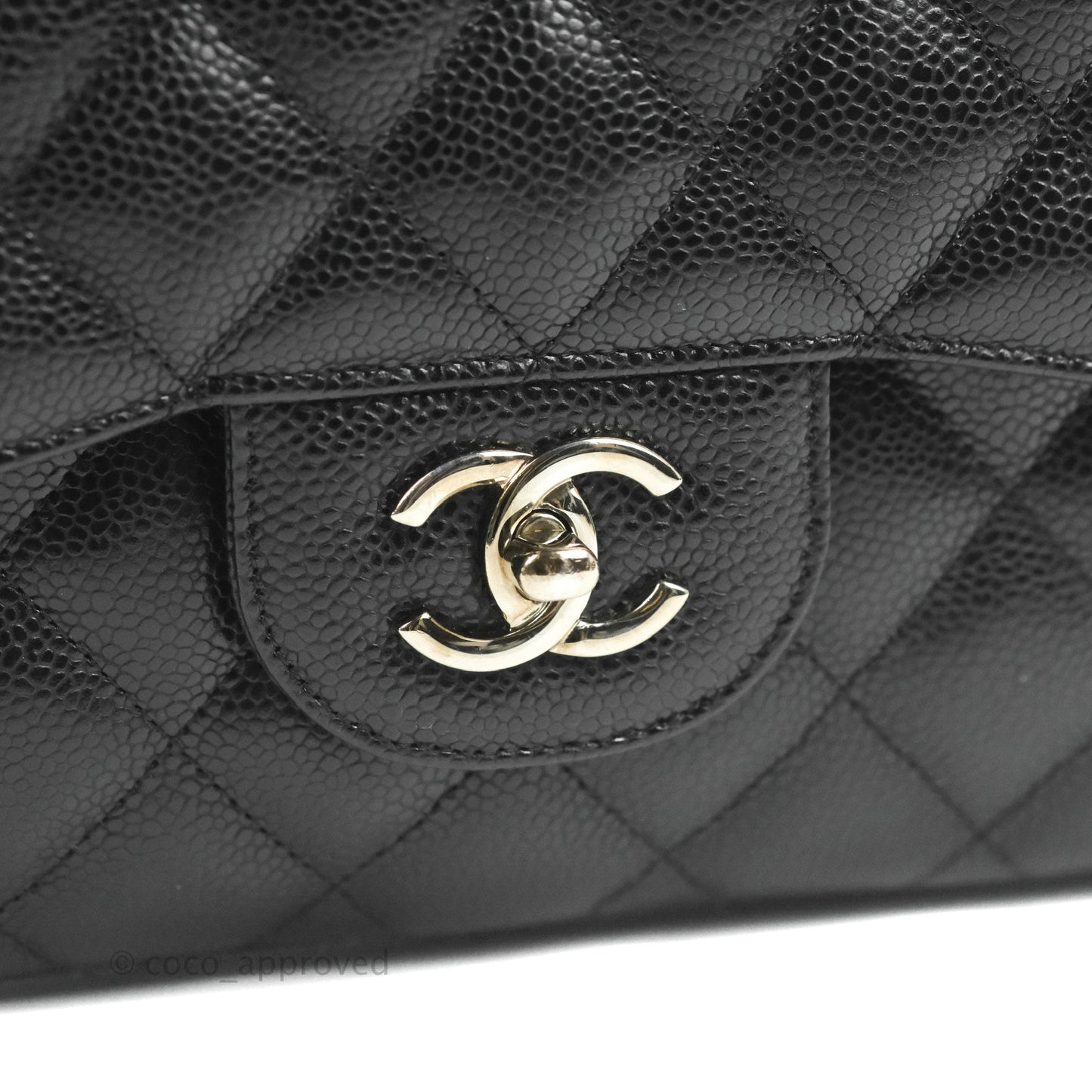 Chanel Jumbo Double Flap Black Caviar Silver Hardware⁣⁣