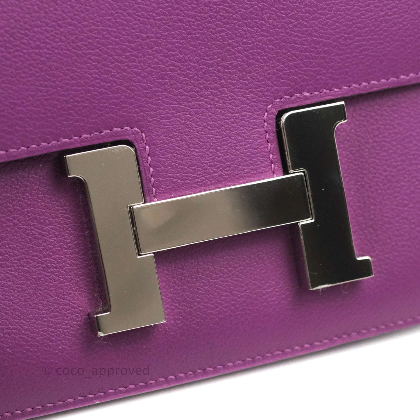 Hermès Constance 24 Anemone Evercolor Palladium Hardware