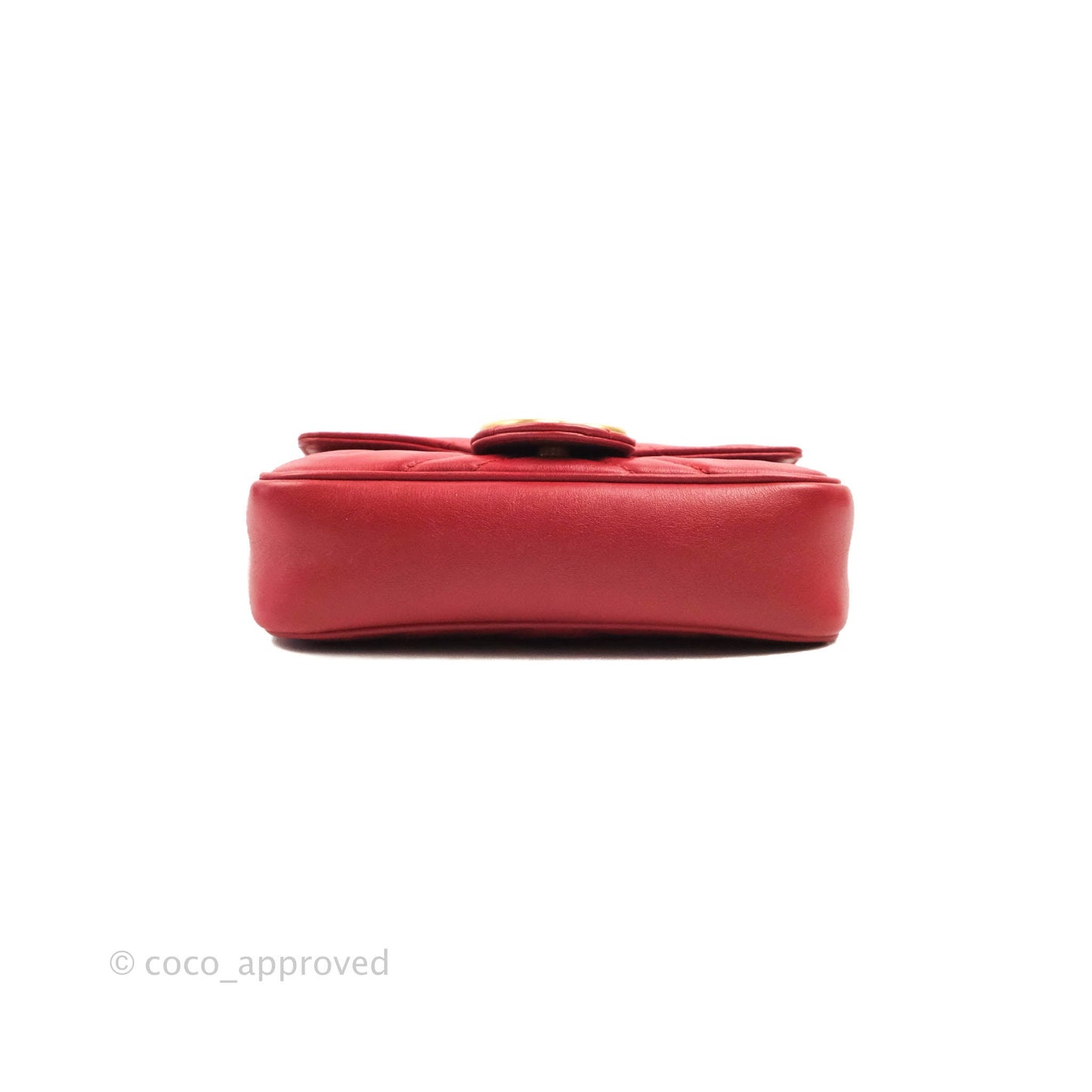 Gucci GG Marmont Matelassé Leather Super Mini Bag Red