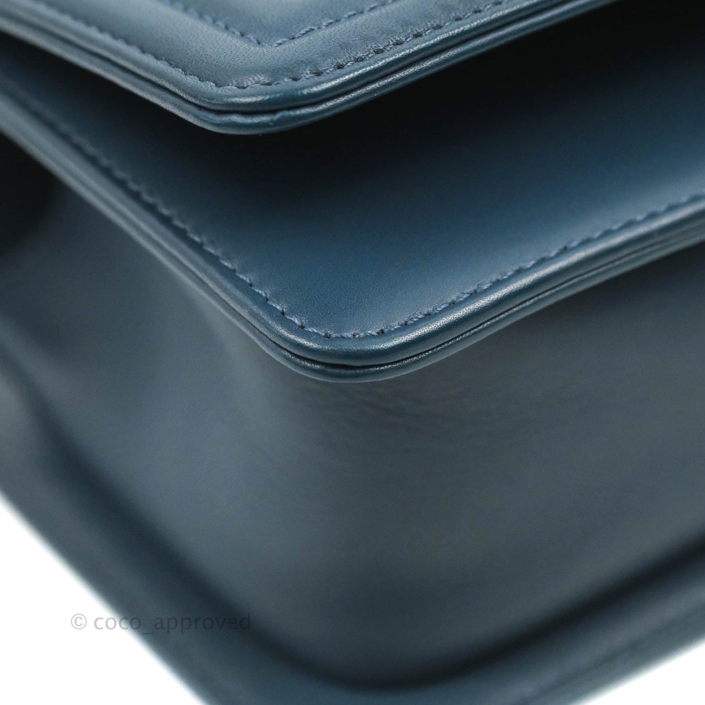 Chanel Boy Small Navy Calfskin Ruthenium Hardware