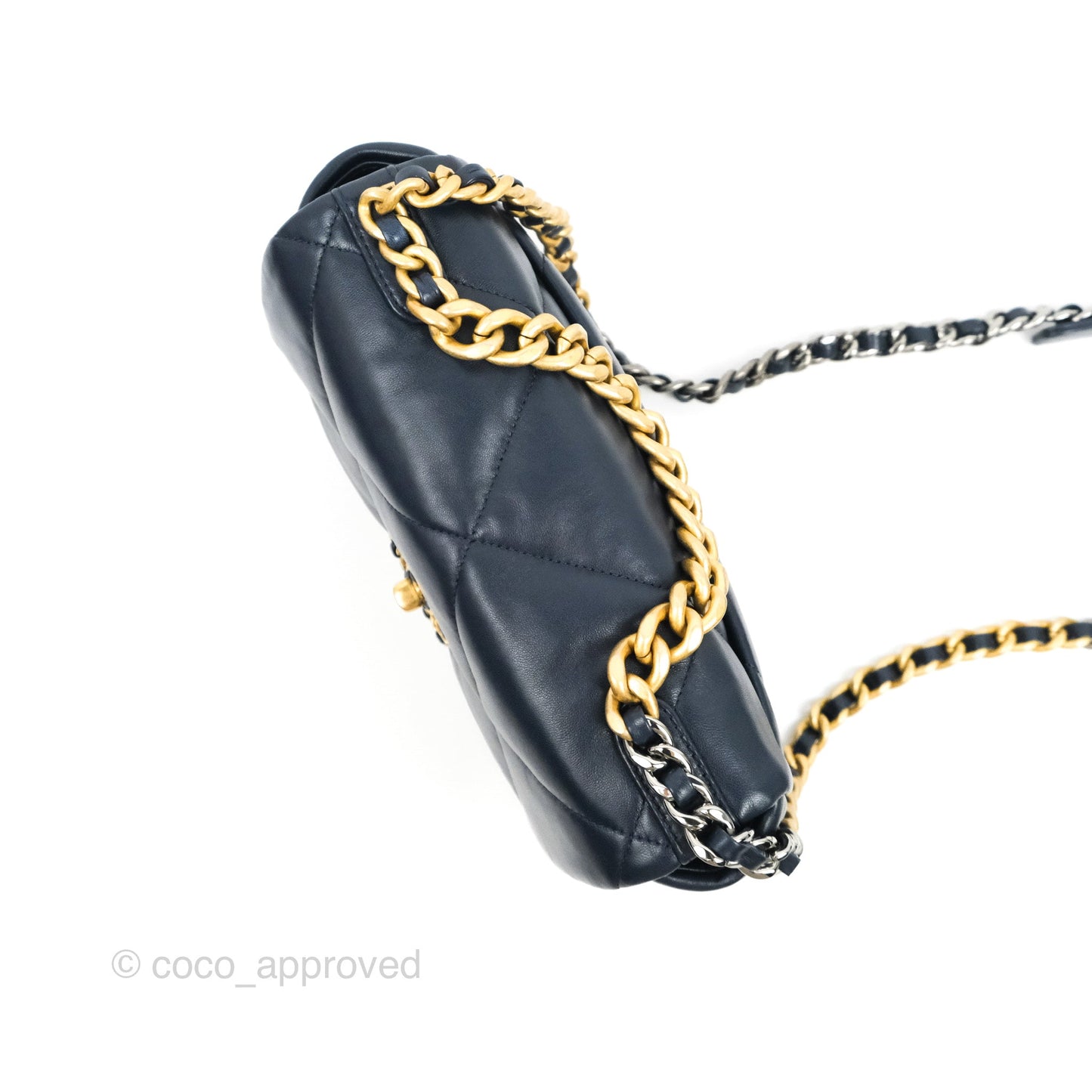 Chanel 19 Small Navy Lambskin Mixed Hardware
