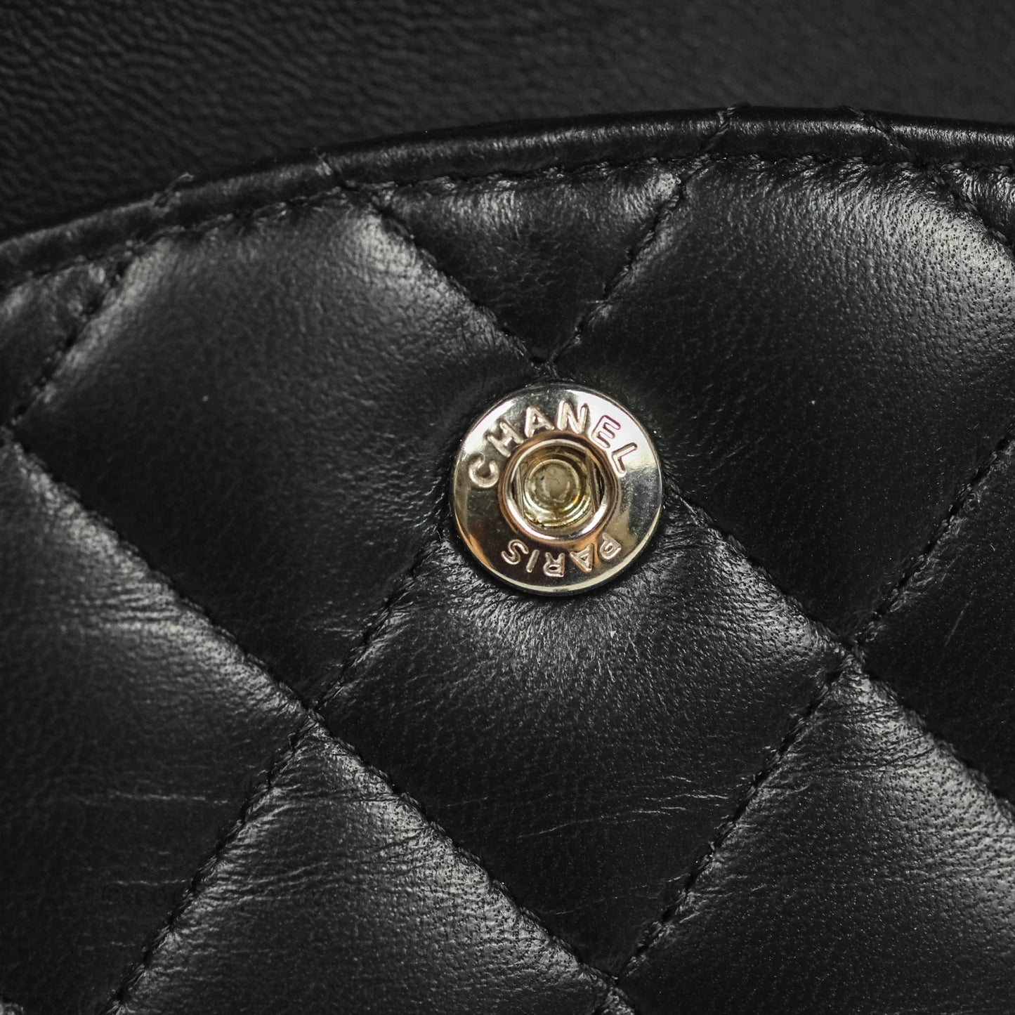 Chanel Classic Quilted M/L Medium Double Flap So Black Lambskin