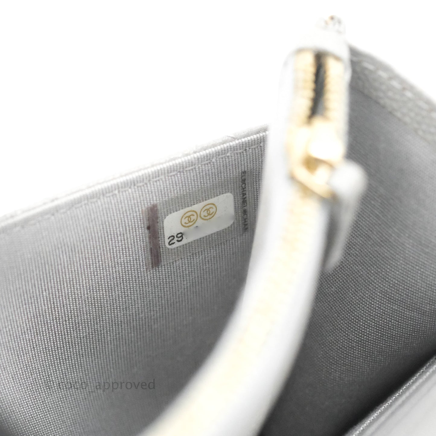 Chanel Golden Class Wallet on Chain WOC Grey Caviar Gold Hardware