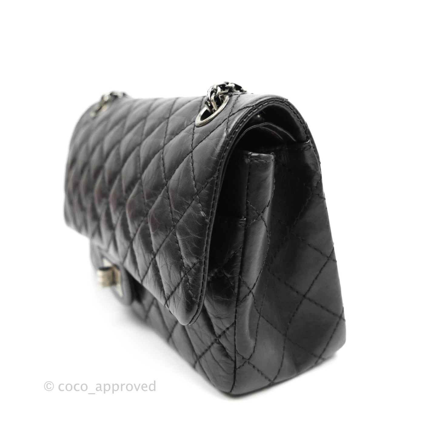 Chanel Reissue 225 Quilted Aged Calfskin Black Ruthenium Hardware