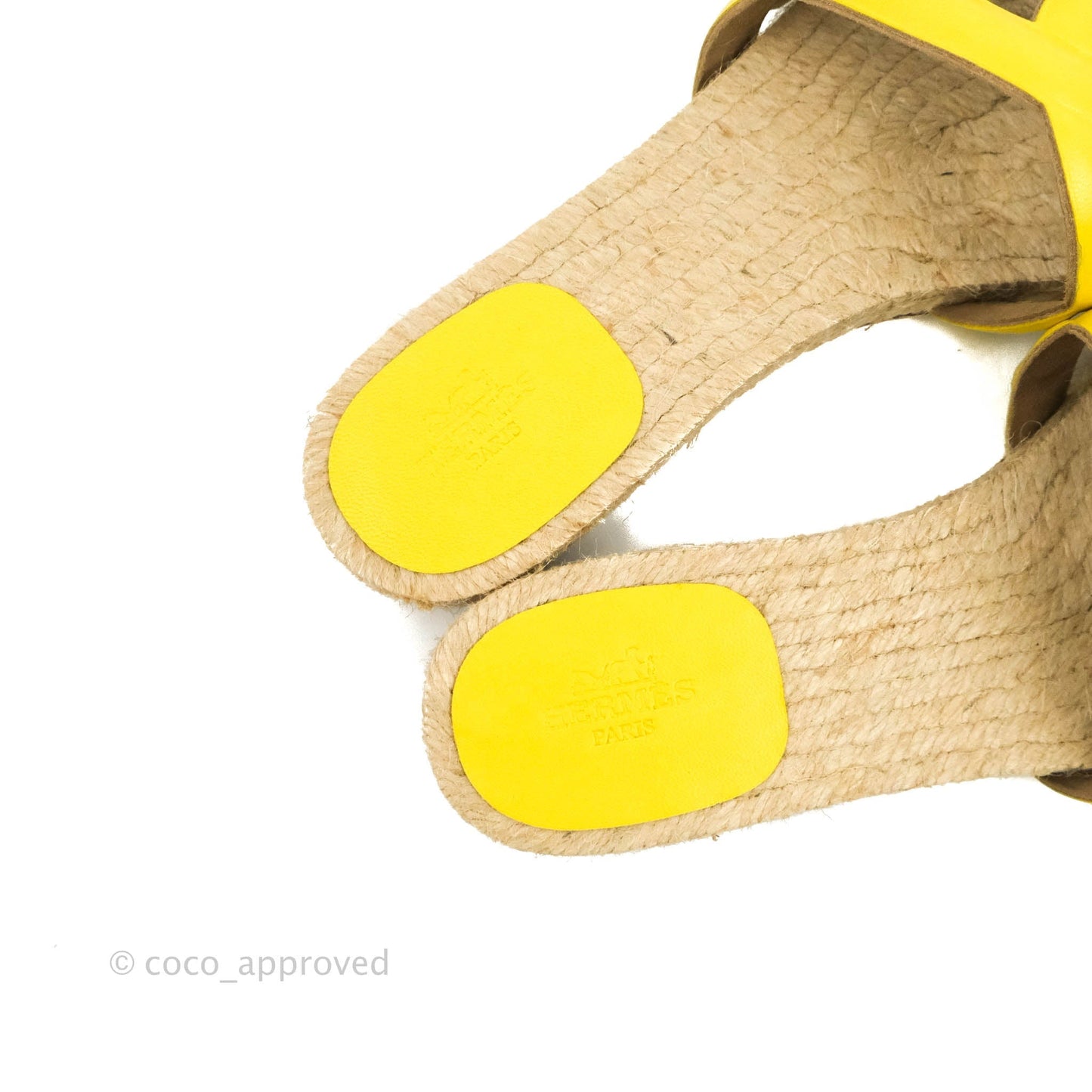 Hermès Famosa Espadrille Jaune Curcuma Nappa Size 37