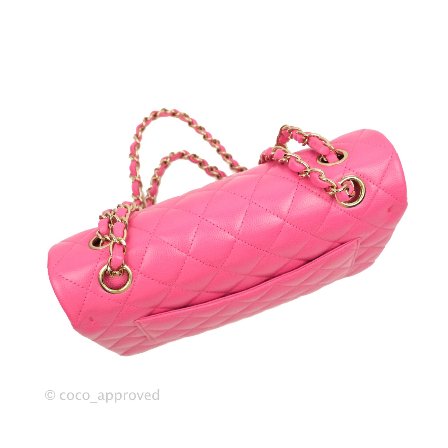 Chanel Small Classic Quilted Flap Pink Caviar Gold Hardware