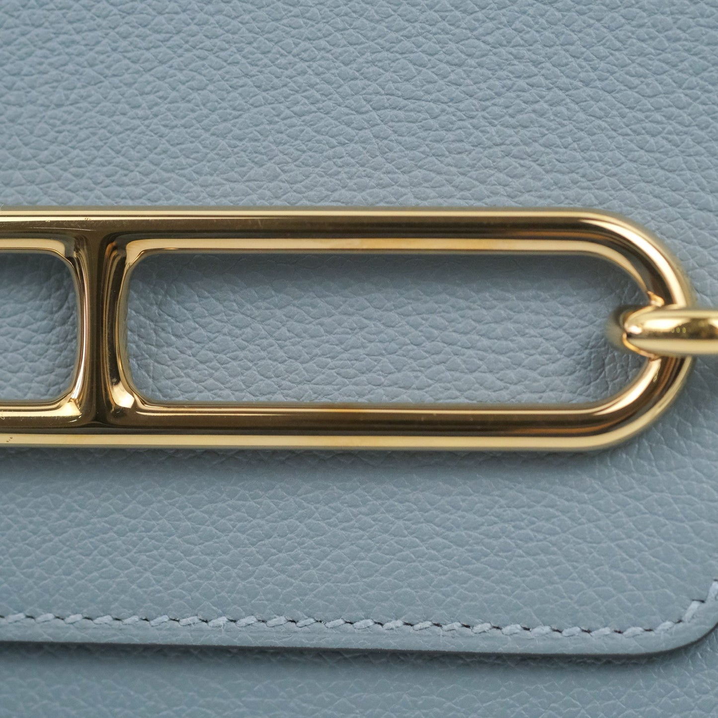 Hermès Roulis Mini 18 Bleu Lin Evercolor Gold Hardware