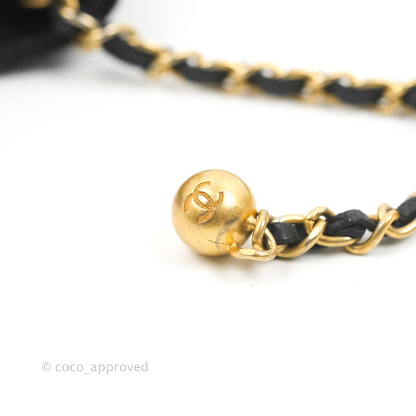Chanel Mini Pearl Crush Clutch With Chain Belt Black Lambskin Aged Gold Hardware