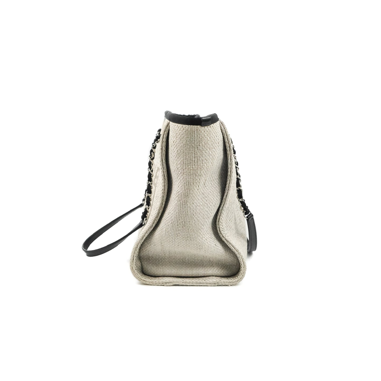 Chanel Medium Deauville Tote Light Grey Canvas