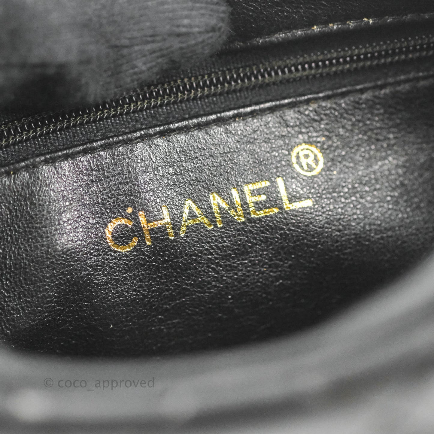 Chanel Vintage Small Camera Bag Black Lambskin Gold Hardware
