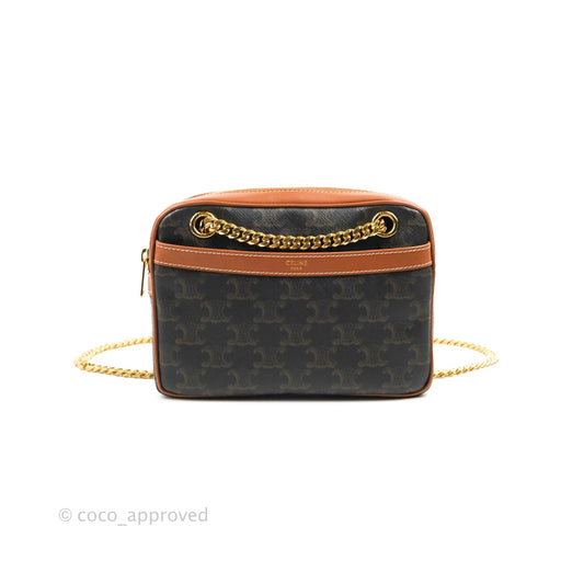 Celine Small Patapans in Triomphe Canvas Tan