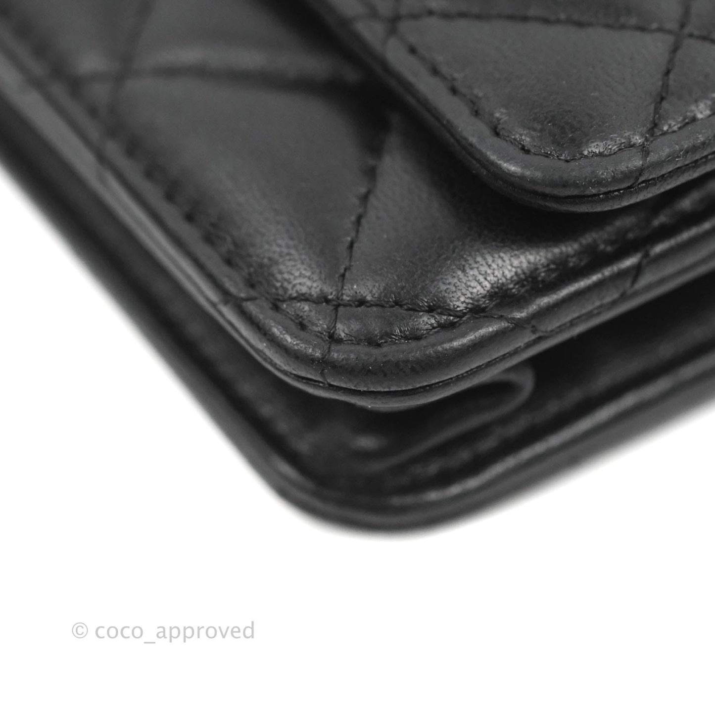 Chanel Quilted Classic WOC Black Lambskin Gold Hardware