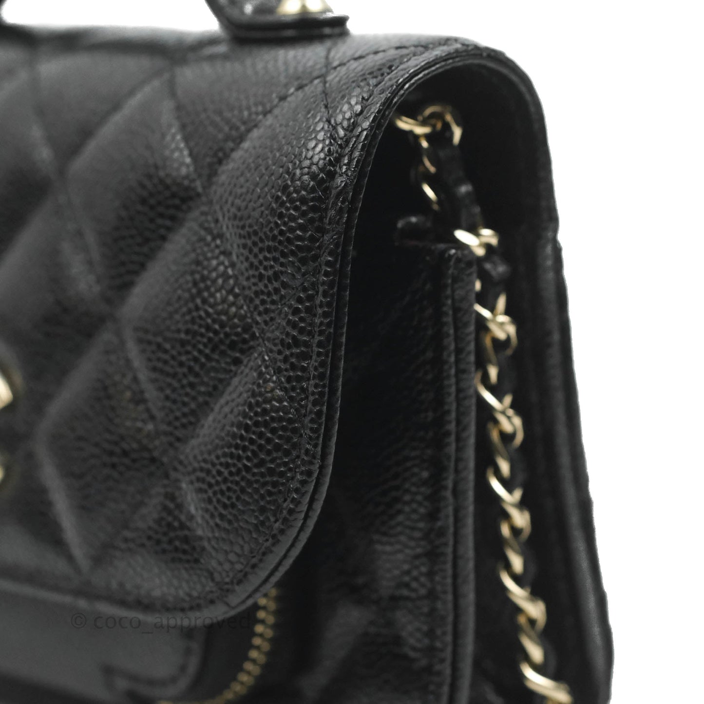 Chanel Business Affinity Clutch With Chain Black Caviar Gold Hardware
