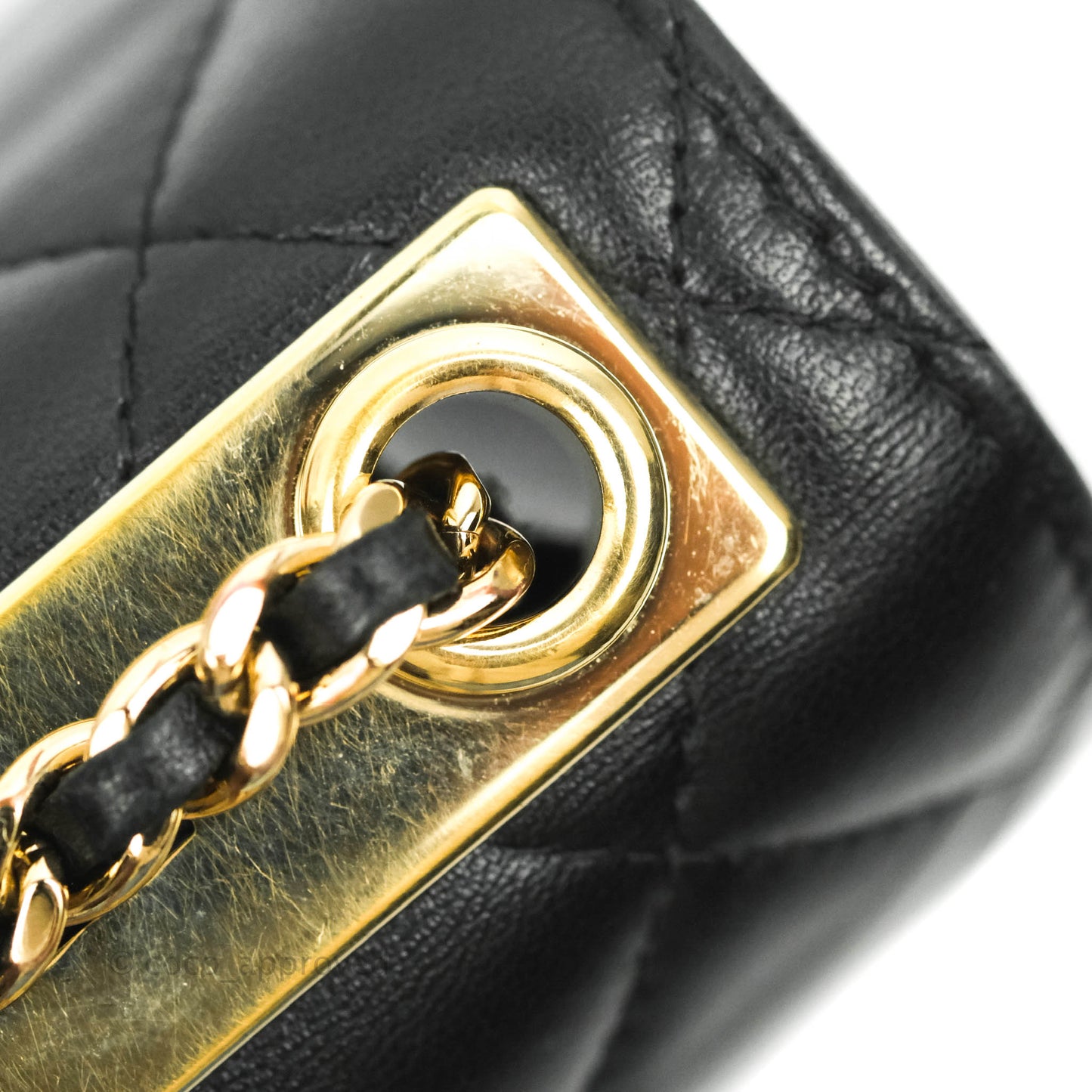 Chanel Mini Quilted Trendy CC Clutch With Chain Black Lambskin Gold Hardware