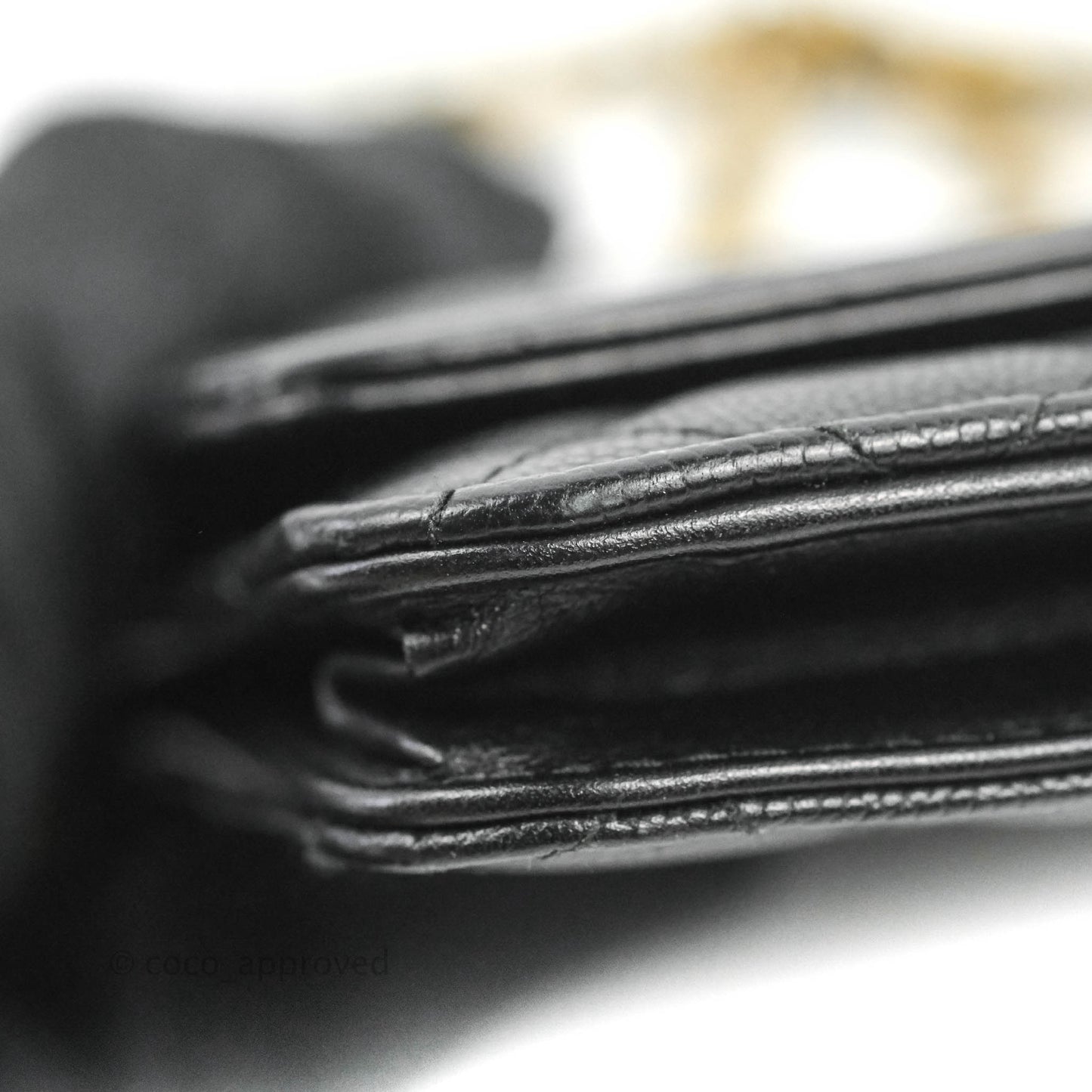 Chanel Filigree Wallet on Chain WOC Black Caviar Gold Hardware