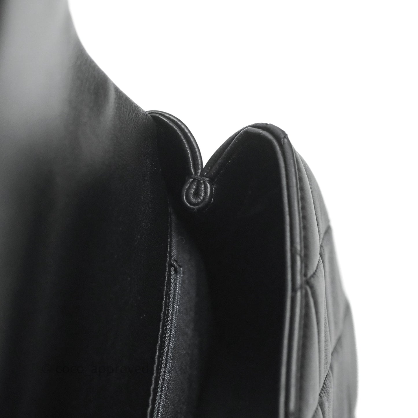 Chanel Quilted Resin Bi-Color Chain Flap Bag Black Lambskin