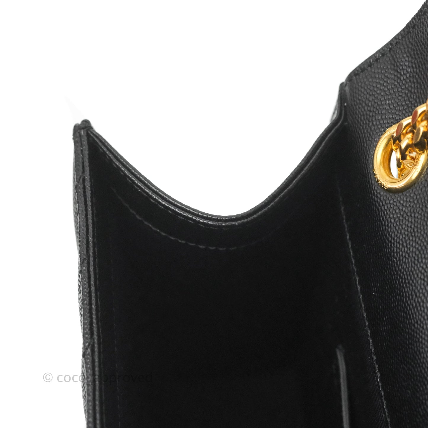 Saint Laurent Envelope Medium Black Caviar Gold Hardware