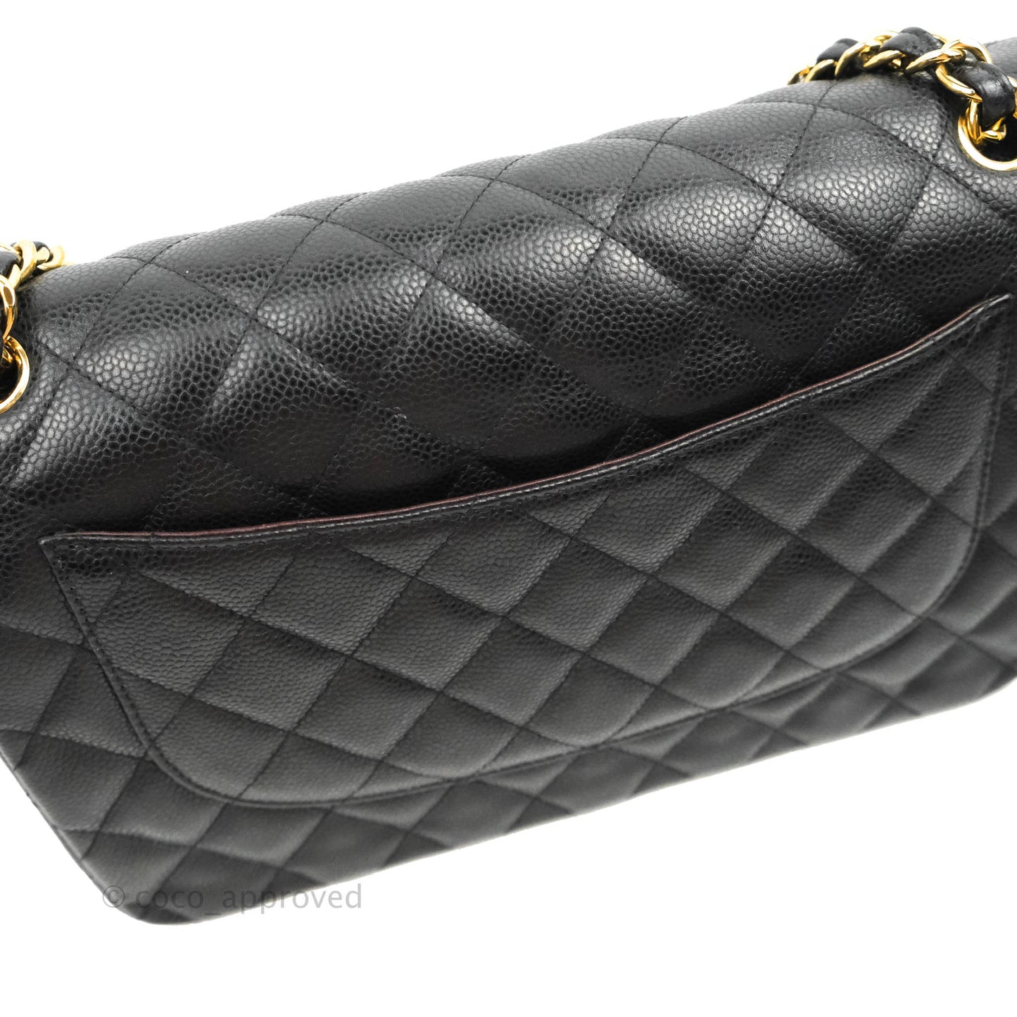 Chanel Jumbo Double Flap Black Caviar Gold Hardware⁣⁣