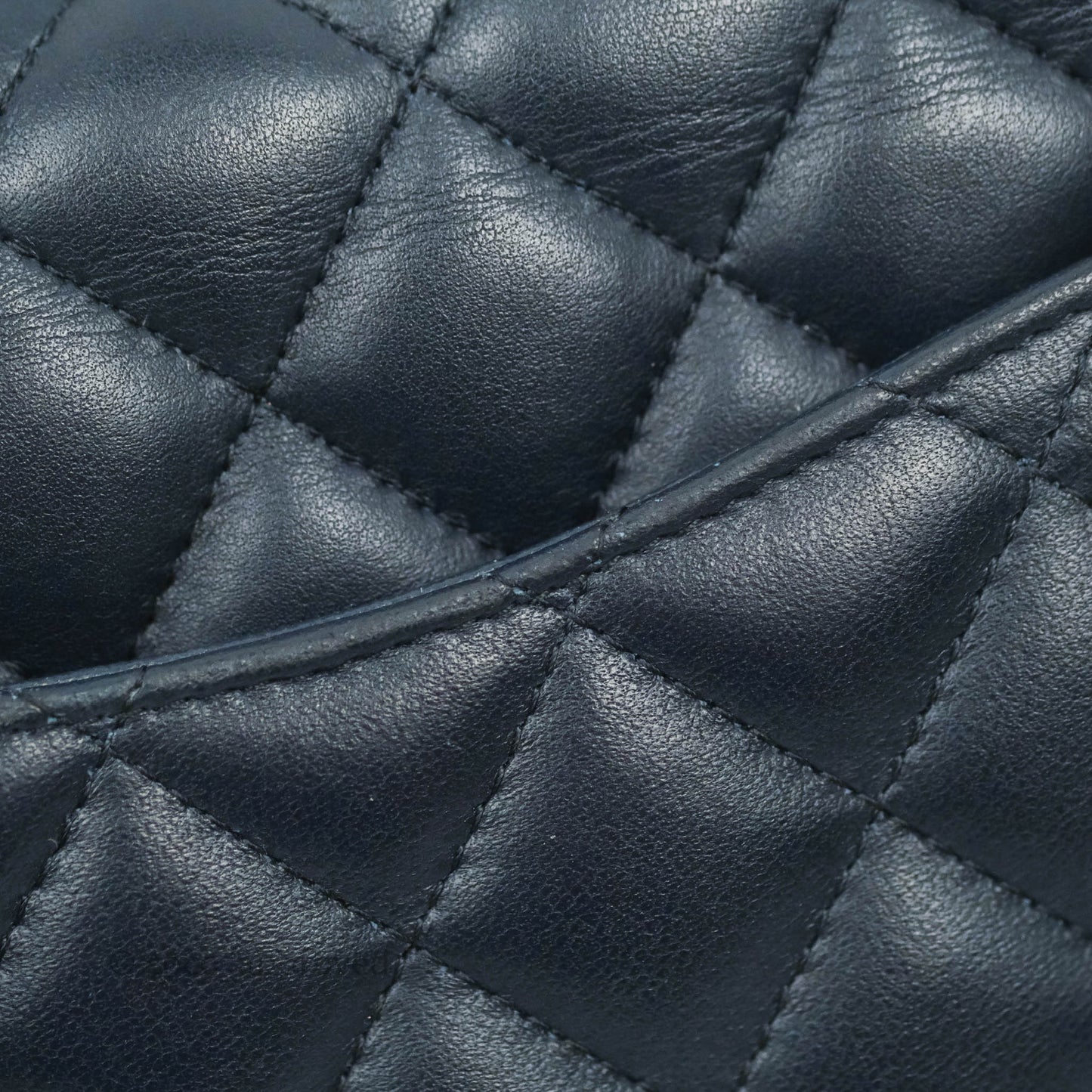 Chanel Quilted Mini Square Navy Lambskin Gold Hardware
