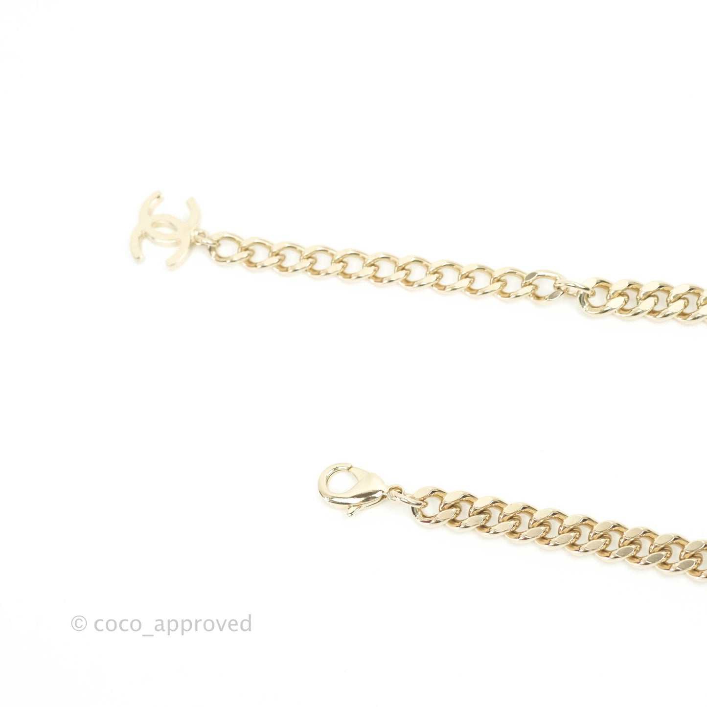 Chanel CC Black Gold Chain Choker 22S