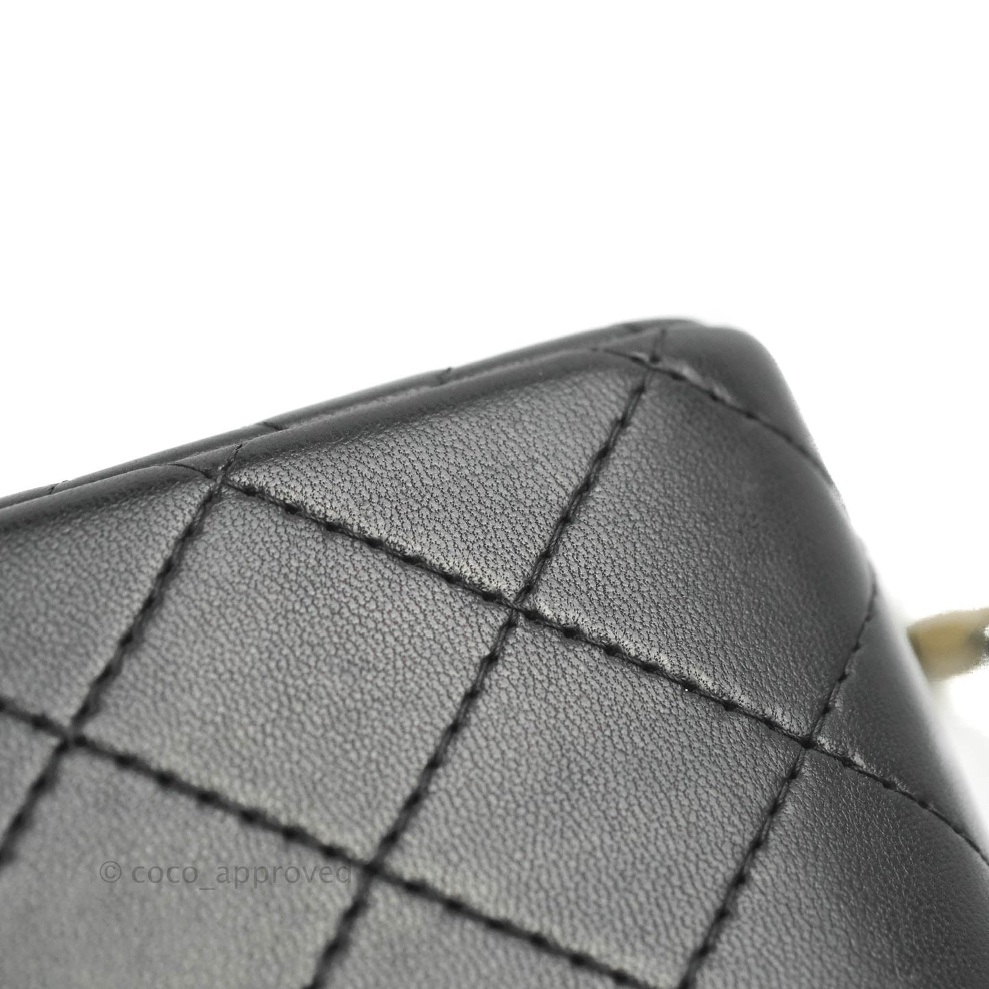 Chanel Mini Square Black Lambskin Gold Hardware