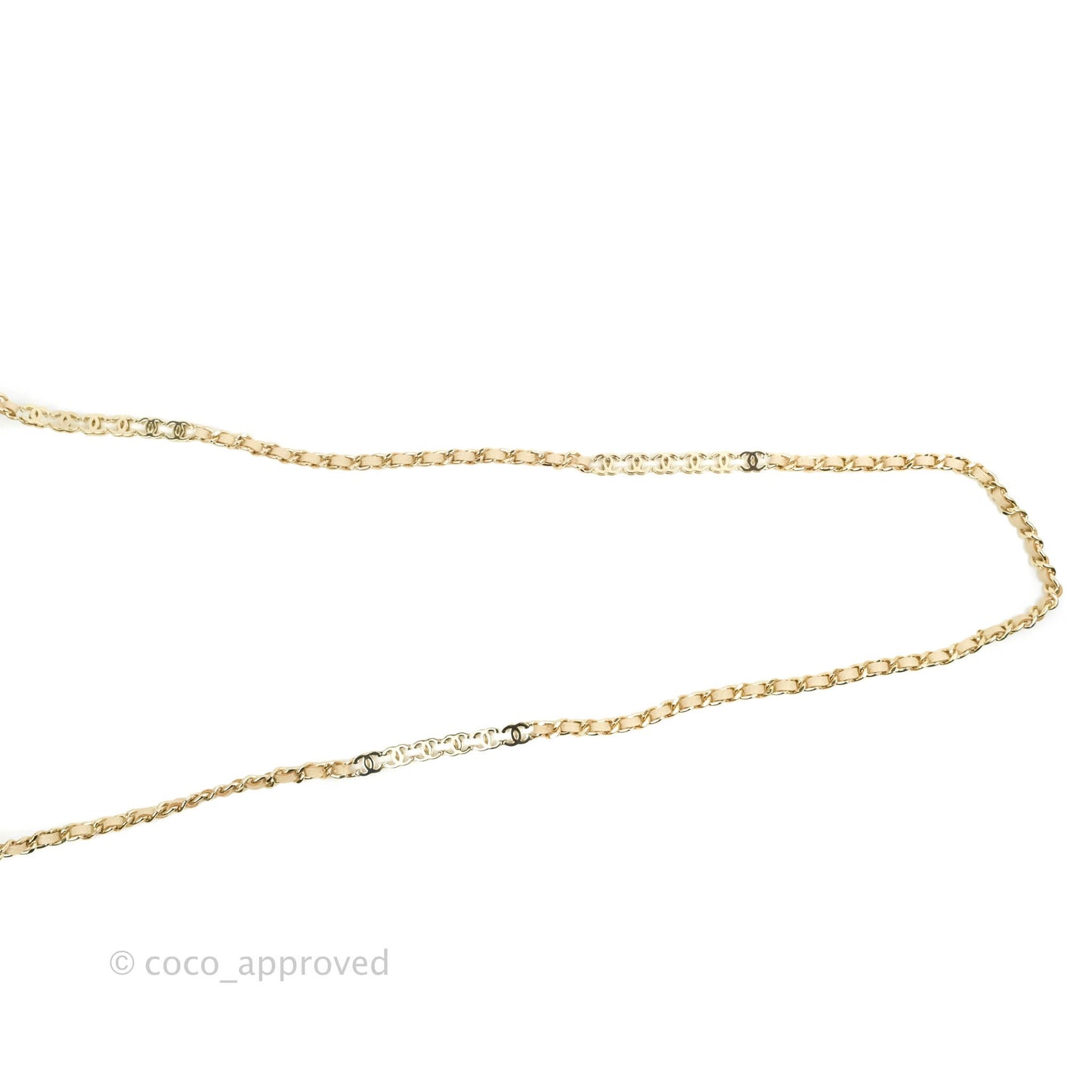 Chanel Quilted Wallet on Chain WOC Beige Caviar Gold Hardware