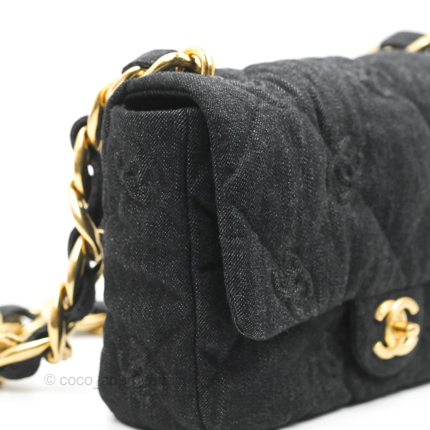Chanel Medium Funky Town Flap Denim Aged Gold Hardware 22S