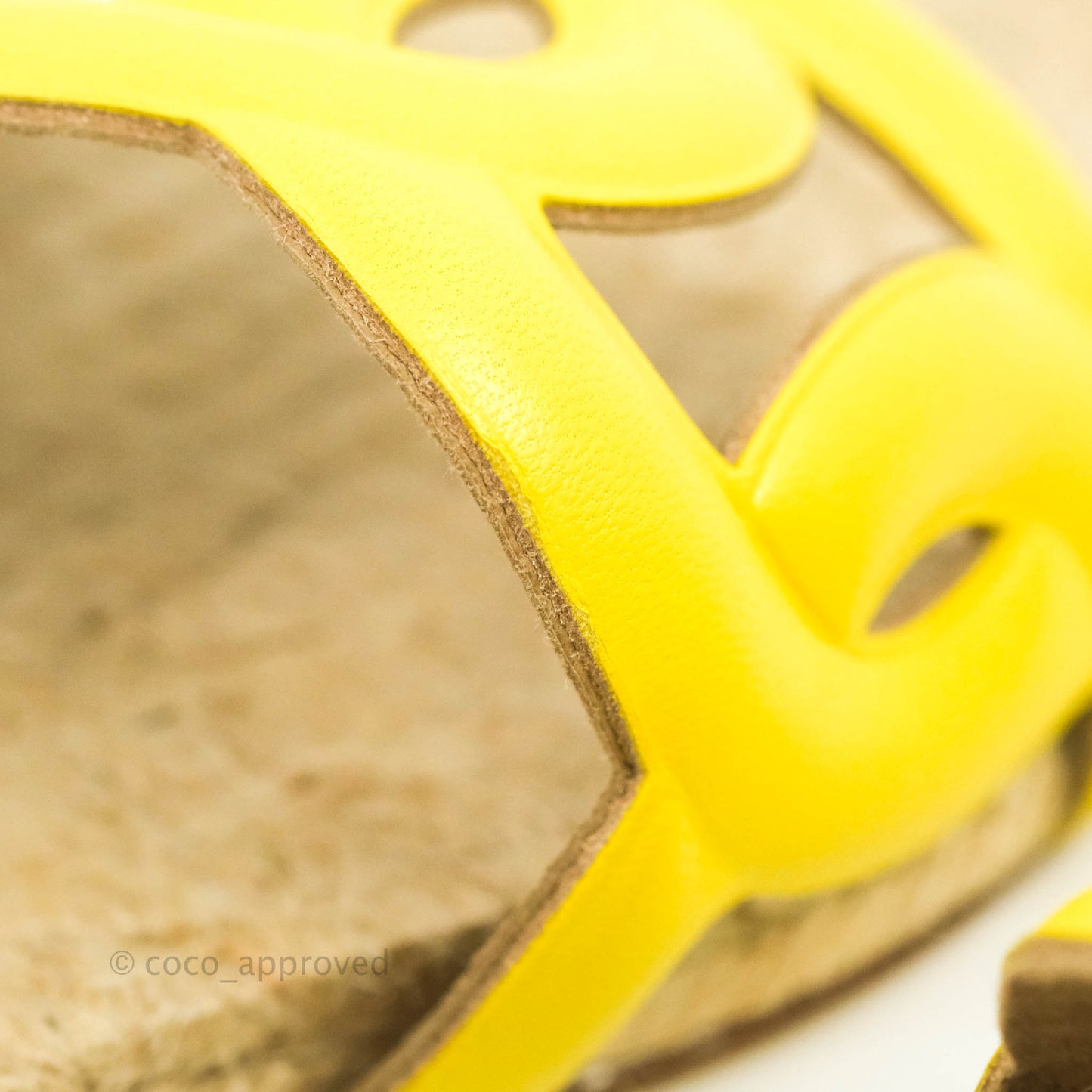 Hermès Famosa Espadrille Jaune Curcuma Nappa Size 37