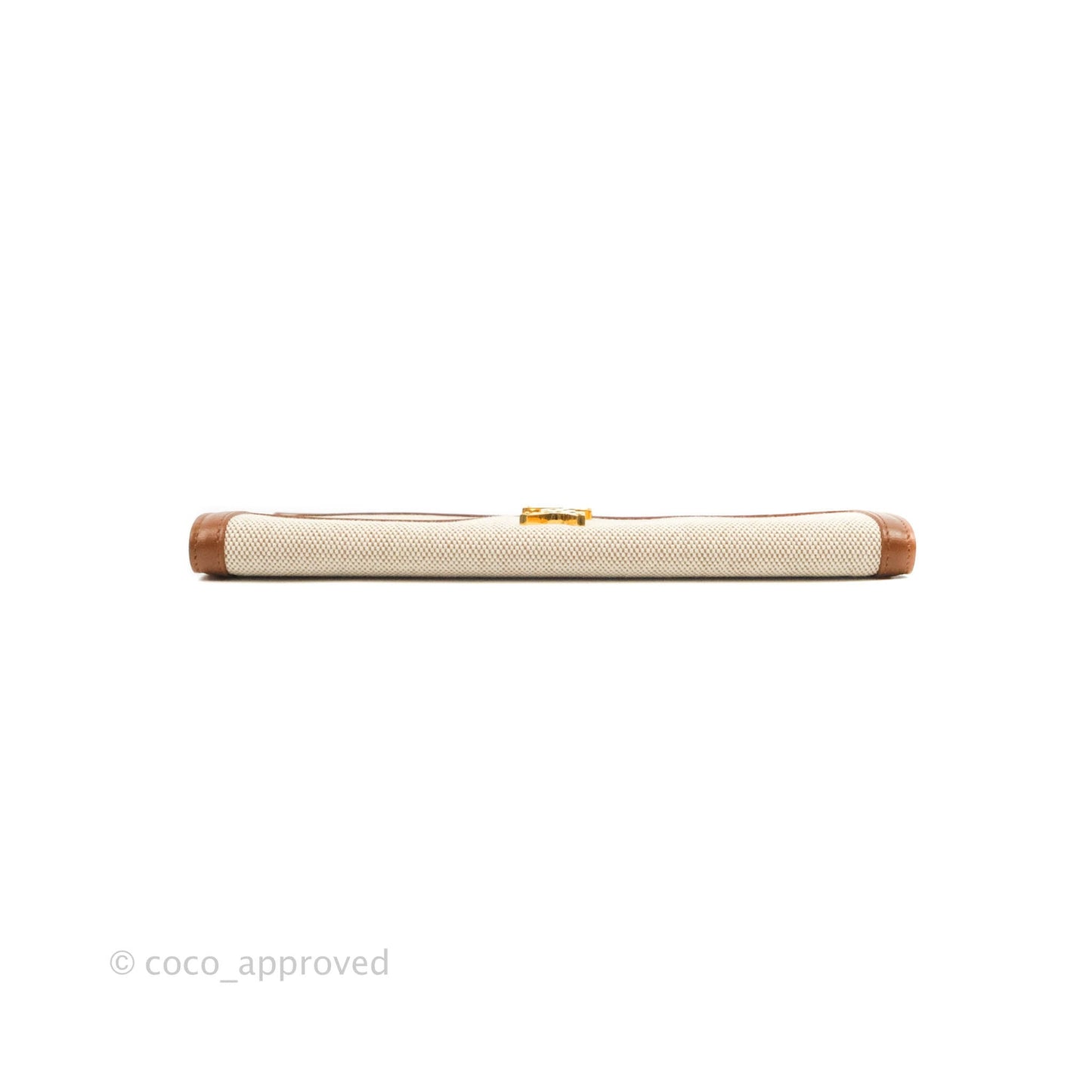 Saint Laurent Uptown Pouch Tan/Natural Beige Canvas