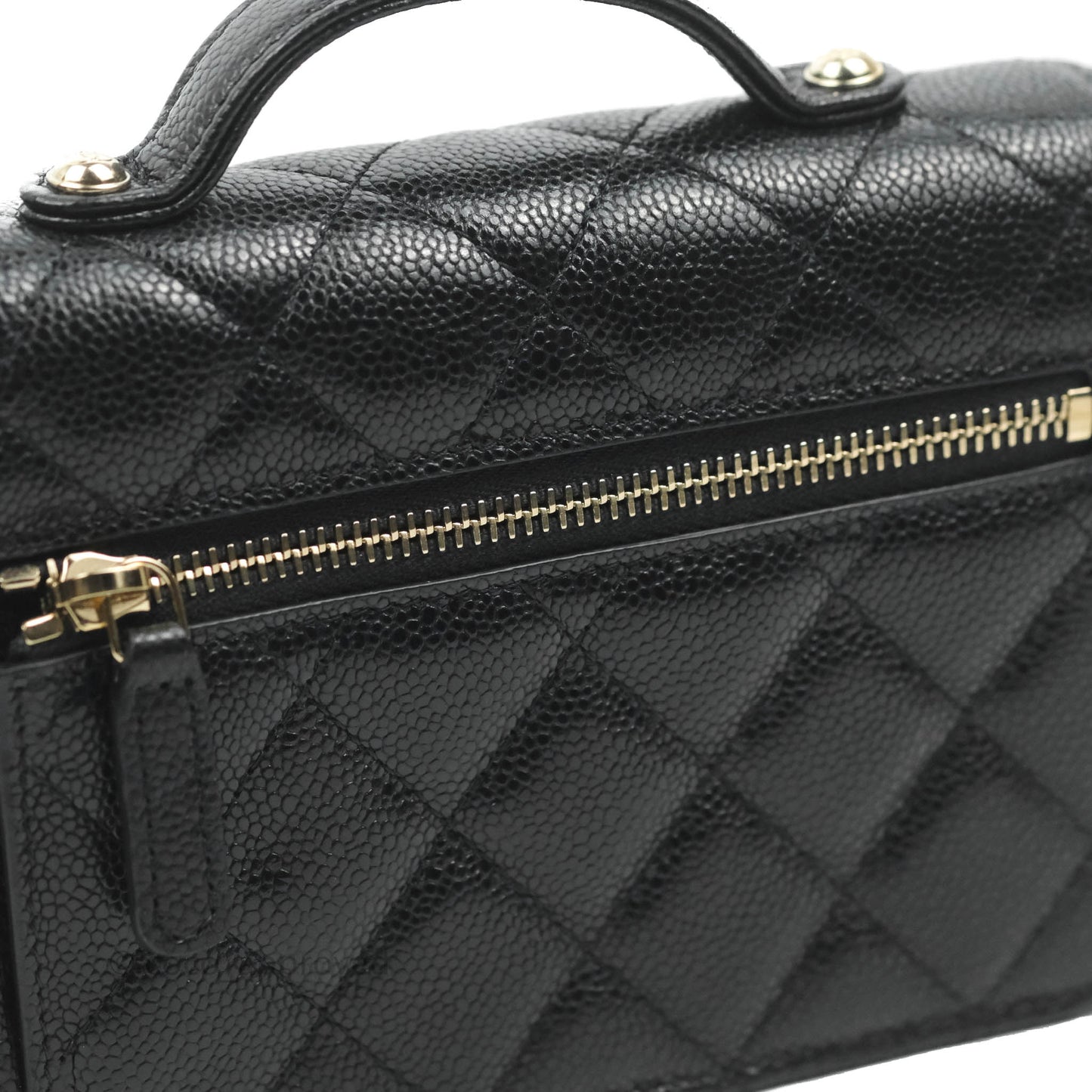 Chanel Business Affinity Clutch With Chain Black Caviar Gold Hardware