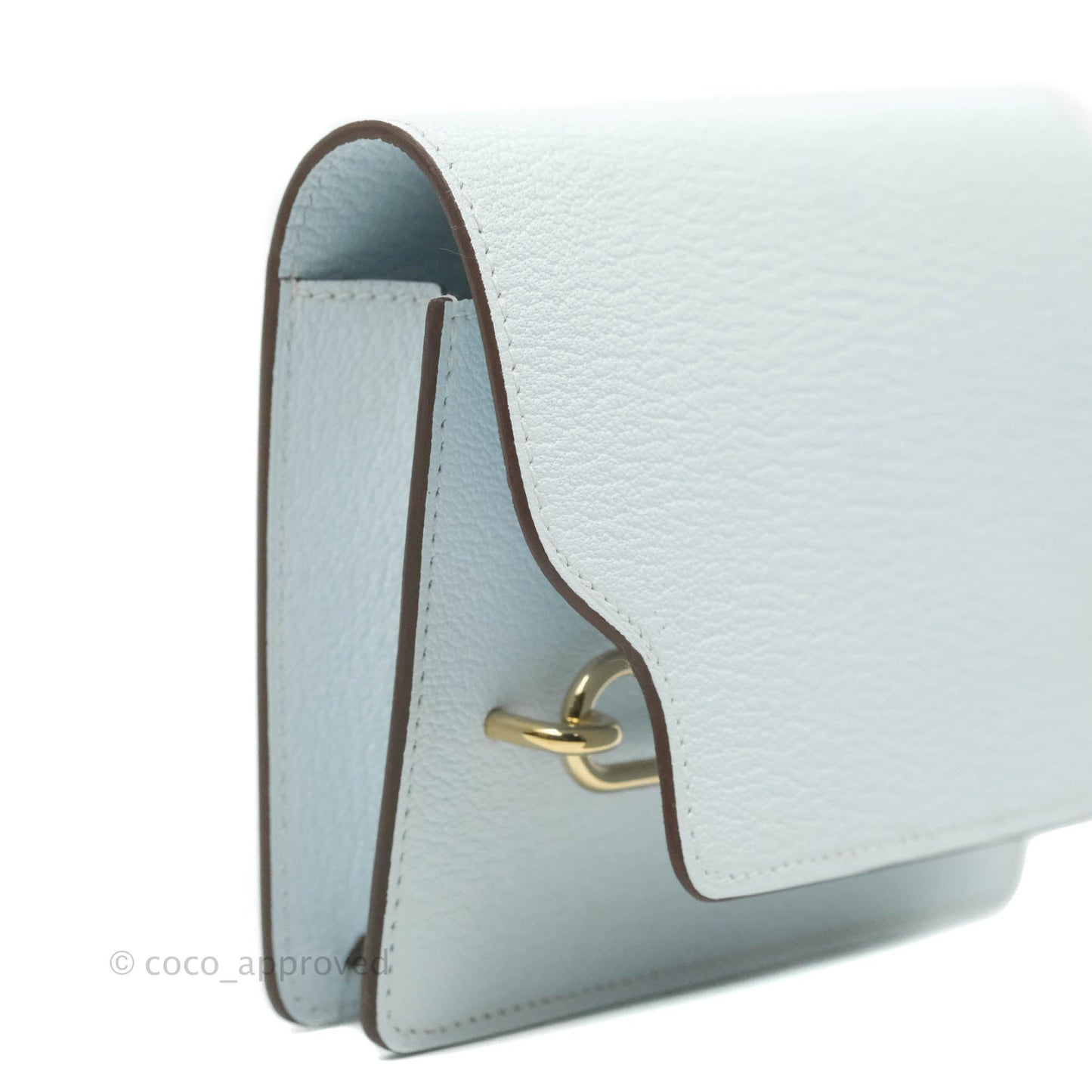 Hermès Roulis Slim Wallet Bleu Brume Gold Hardware