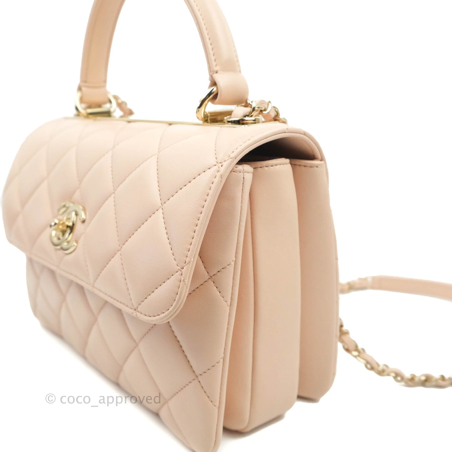 Chanel Trendy CC Small Light Beige Pink Lambskin Gold Hardware
