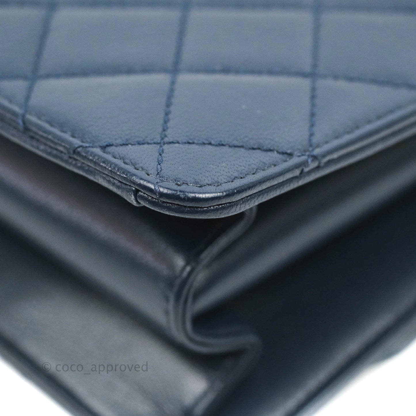 Chanel Beauty Lock Flap Bag Navy Sheepskin Aged Gold Hardware
