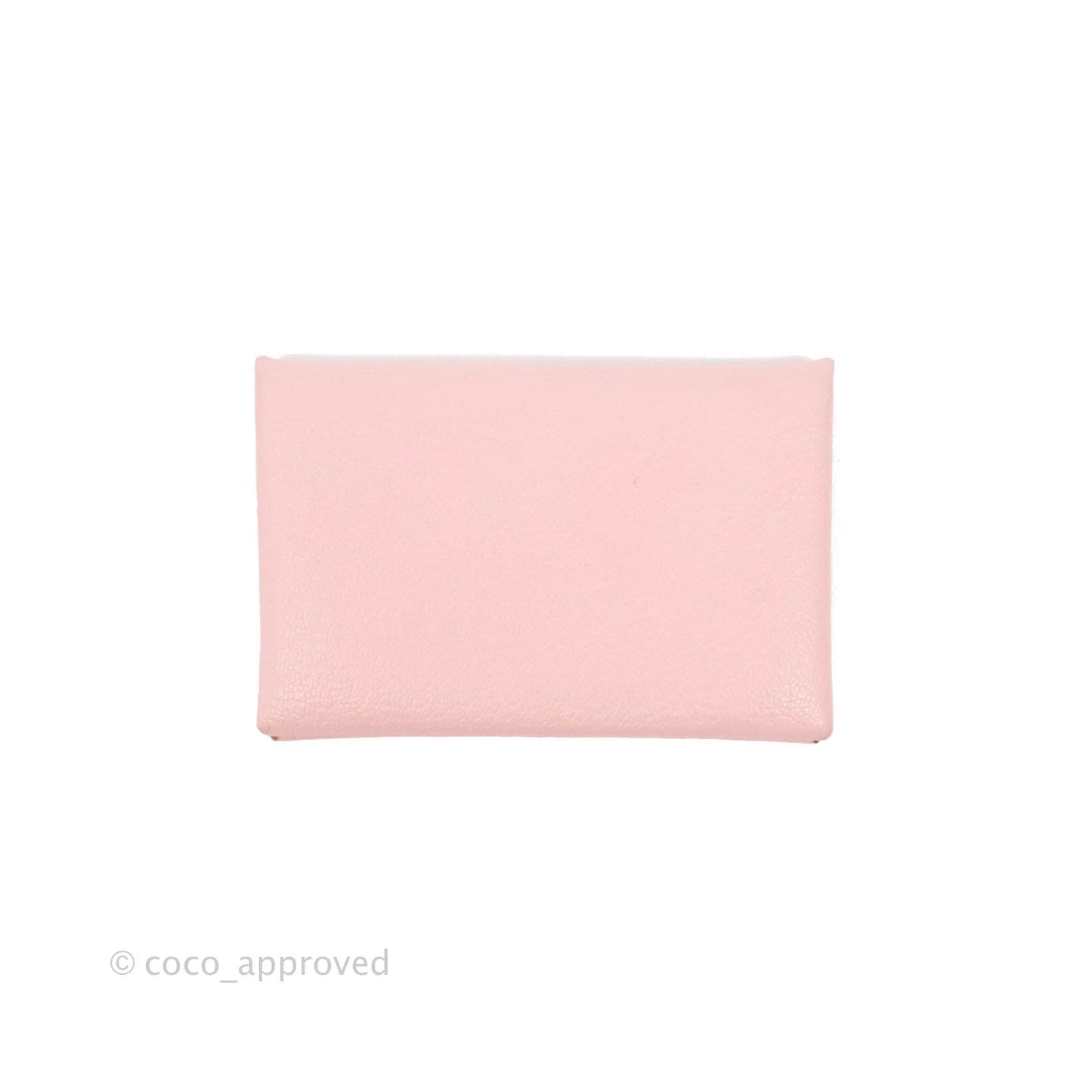 Hermès Calvi Card Holder Sakura Pink Chevre Mysore
