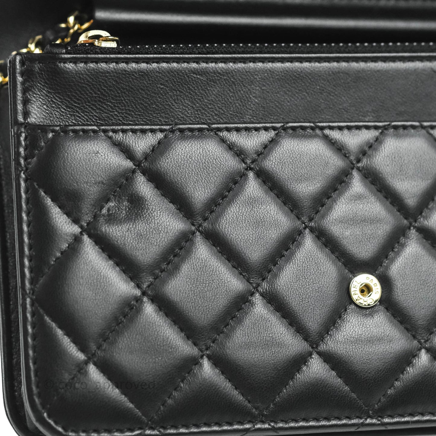 Chanel Boy Wallet on Chain WOC Black Lambskin Gold Hardware