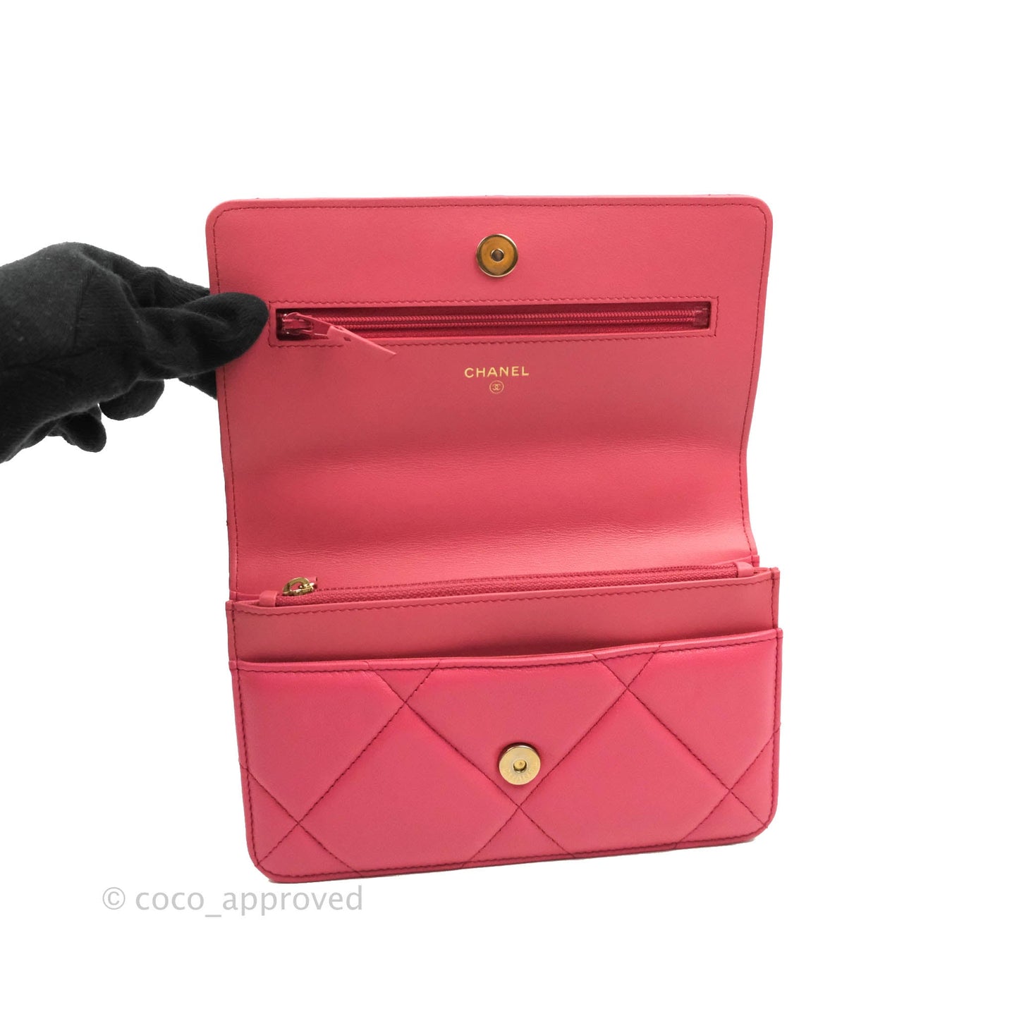 Chanel 19 Wallet on Chain WOC Pink Mixed Hardware