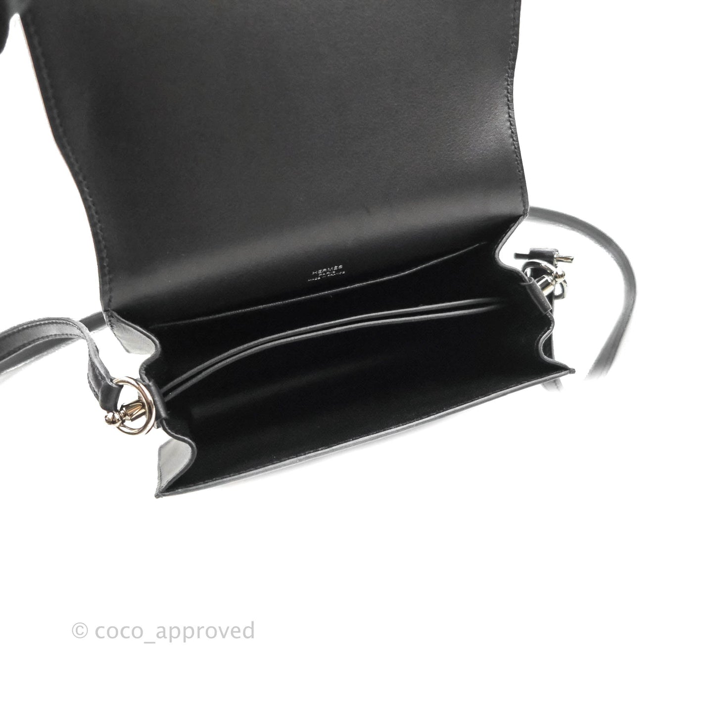 Hermès Roulis Mini 18 Black Swift Palladium Hardware